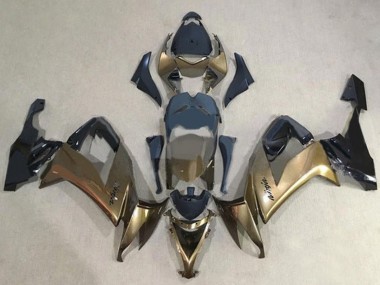 Cheap 2008-2010 Kawasaki ZX10R Motorcycle Fairings - Dark Gold Black