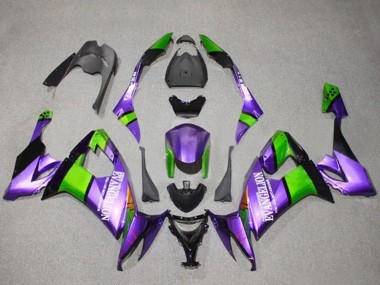 Cheap 2008-2010 Kawasaki ZX10R Motorcycle Fairings - Purple Green Black Evangelion