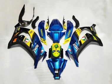 Cheap 2016-2020 Kawasaki ZX10R Motorcycle Fairings - Blue Yellow Shark