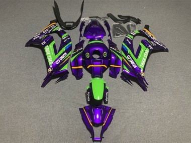 Cheap 2016-2020 Kawasaki ZX10R Motorcycle Fairings - Purple Green Trick Star Kobelco