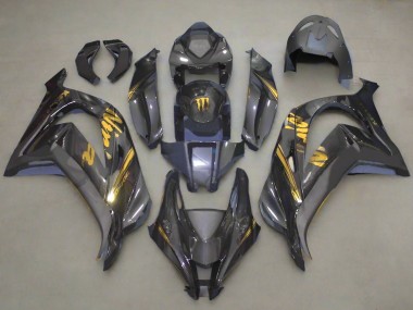Cheap 2016-2020 Kawasaki ZX10R Motorcycle Fairings - Faux Carbon Fiber Gold