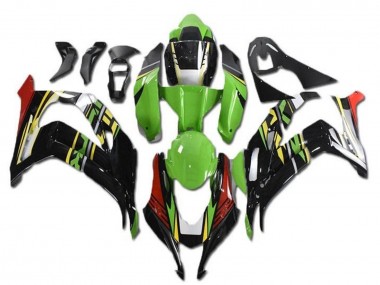 Cheap 2016-2020 Kawasaki ZX10R Motorcycle Fairings - Green Red Yellow Black