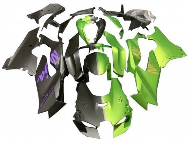 Cheap 2021-2025 Kawasaki ZX10R Motorcycle Fairings - Matte Black Matte Green Split