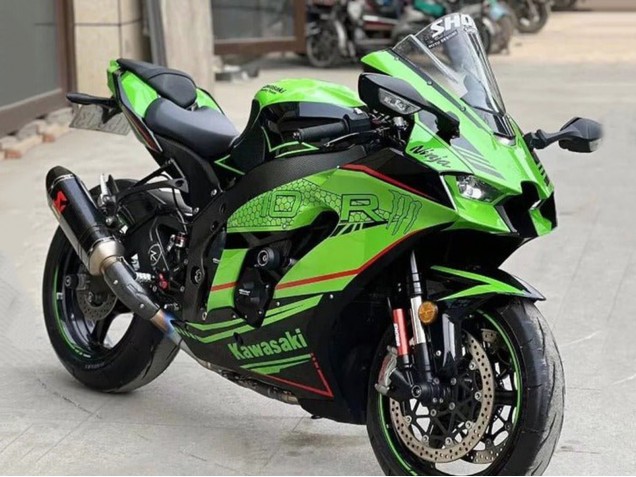 2021-2025 Kawasaki ZX10R Motorcycle Fairings - Green Black Red Stripe
