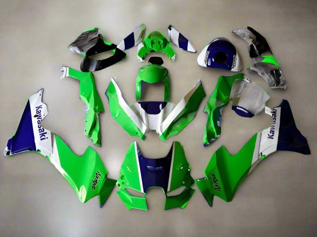 2021-2025 Kawasaki ZX10R Motorcycle Fairings - Green White Blue