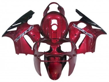 Cheap 2000-2001 Kawasaki ZX12R Motorcycle Fairings - Candy Red Black White