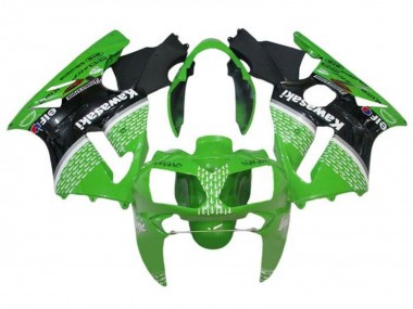 Cheap 2000-2001 Kawasaki ZX12R Motorcycle Fairings - Green Black White Elf
