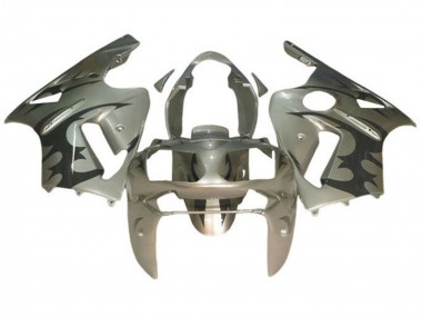 Cheap 2000-2001 Kawasaki ZX12R Motorcycle Fairings - Silver Black Tribal