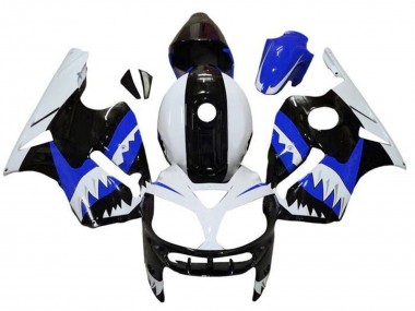 Cheap 2000-2001 Kawasaki ZX12R Motorcycle Fairings - White Black Blue Shark