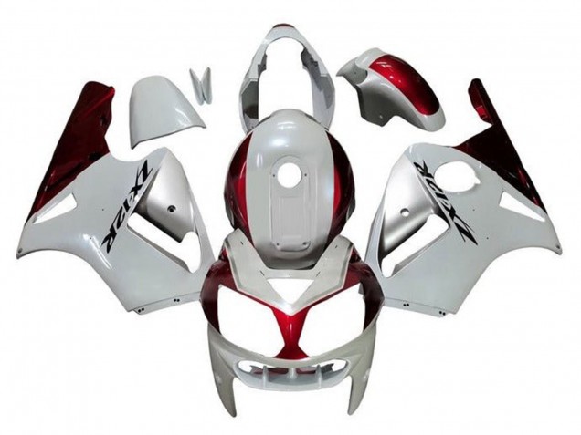 2000-2001 Kawasaki ZX12R Motorcycle Fairings - White Silver Red Black
