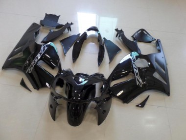 Cheap 2002-2006 Kawasaki ZX12R Motorcycle Fairings - Glossy Black Matte Black
