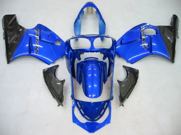 2002-2006 Kawasaki ZX12R Motorcycle Fairing - Blue Glossy Black