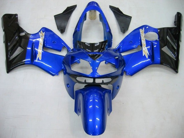 2002-2006 Kawasaki ZX12R Motorcycle Fairings - Blue Glossy Black