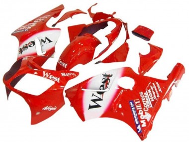 Cheap 2002-2006 Kawasaki ZX12R Motorcycle Fairings - Red White West