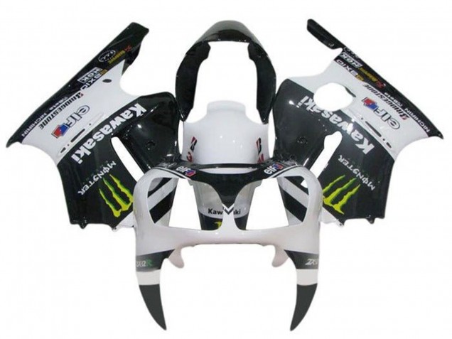 2002-2006 Kawasaki ZX12R Motorcycle Fairings - White Black Yellow Monster