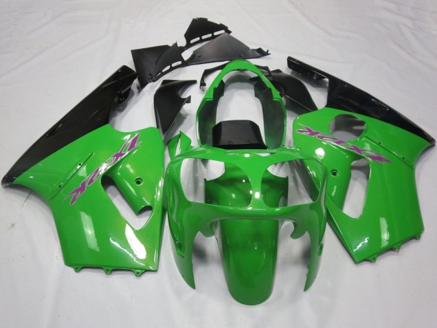 2002-2006 Kawasaki ZX12R Motorcycle Fairings - Green Black Purple