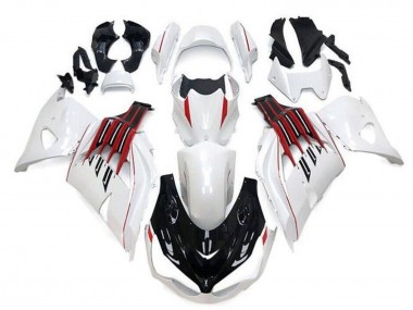 Cheap 2012-2024 Kawasaki ZX14R ZZR1400 Motorcycle Fairings - White Black Red Stripe