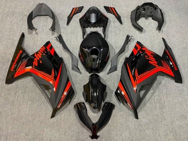 2013-2024 Kawasaki EX300 Motorcycle Fairings - Glossy Black Matte Black Red