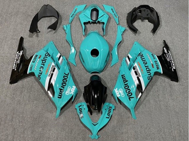 2013-2024 Kawasaki EX300 Motorcycle Fairings - Blue White Black Supreme