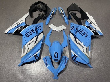 Cheap 2013-2024 Kawasaki EX300 Motorcycle Fairings - White Blue Black Leopard