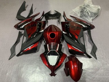 Cheap 2013-2024 Kawasaki EX300 Motorcycle Fairings - Red Black White