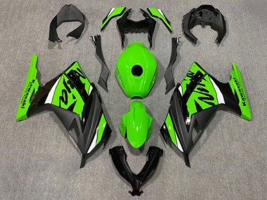Cheap 2013-2024 Kawasaki EX300 Motorcycle Fairings - Green White Black