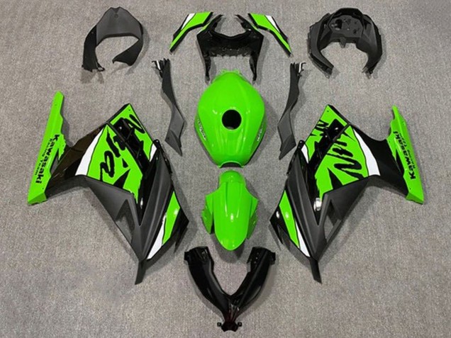2013-2024 Kawasaki EX300 Motorcycle Fairings - Green White Black