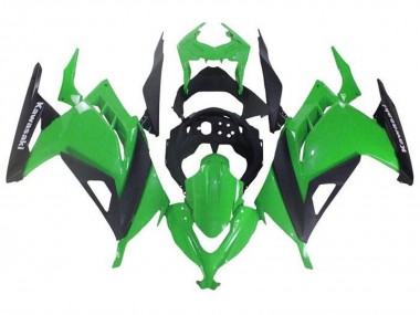 Cheap 2013-2024 Kawasaki EX300 Motorcycle Fairings - Green Black