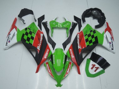 Cheap 2013-2024 Kawasaki EX300 Motorcycle Fairings - Green White Red Black Motocard