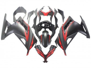 Cheap 2013-2024 Kawasaki EX300 Motorcycle Fairing - Matte Black Red