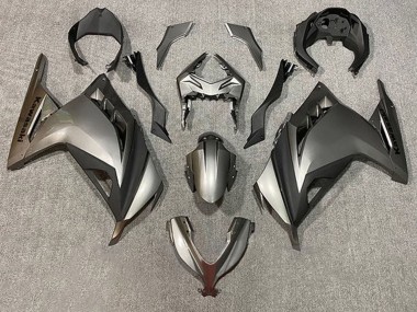 Cheap 2013-2024 Kawasaki EX300 Motorcycle Fairings - Silver Matte Black