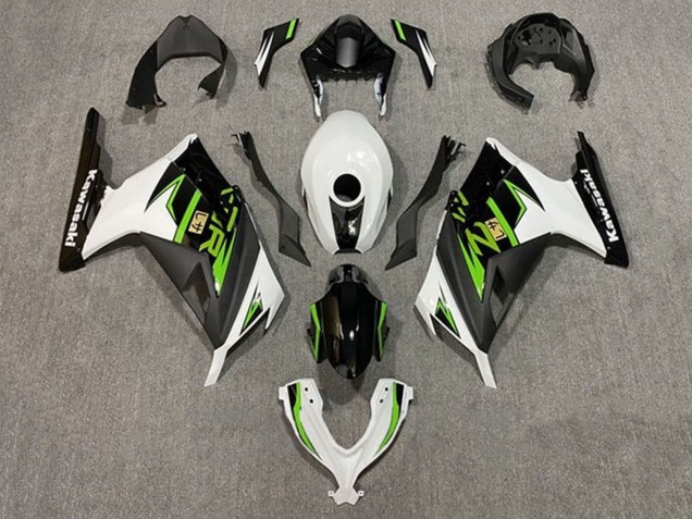 2013-2024 Kawasaki EX300 Motorcycle Fairings - White Green Black