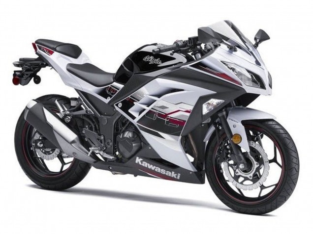 2013-2024 Kawasaki EX300 Motorcycle Fairings - White Black Red Accents