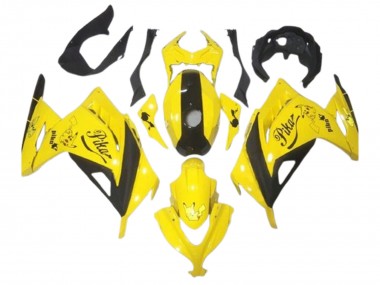 Cheap 2013-2024 Kawasaki EX300 Motorcycle Fairings - Yellow Black Pikachu