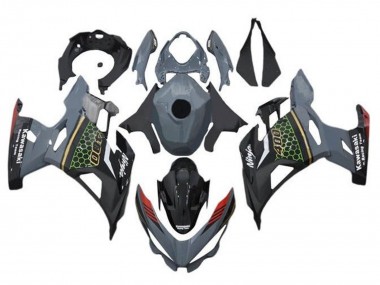 Cheap 2018-2024 Kawasaki Ninja 400 Motorcycle Fairings - Grey Black Red Honeycomb