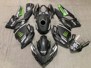 Cheap 2018-2024 Kawasaki Ninja 400 Motorcycle Fairings - Matte Black White Green Monster Snow
