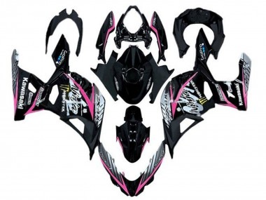 Cheap 2018-2024 Kawasaki Ninja 400 Motorcycle Fairings - Glossy Black Pink White