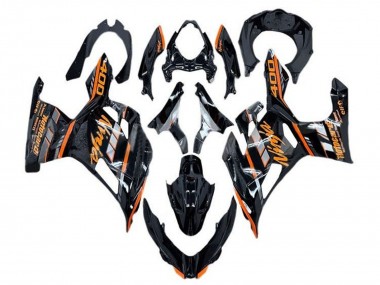 Cheap 2018-2024 Kawasaki Ninja 400 Motorcycle Fairings - Glossy Black Orange Grey