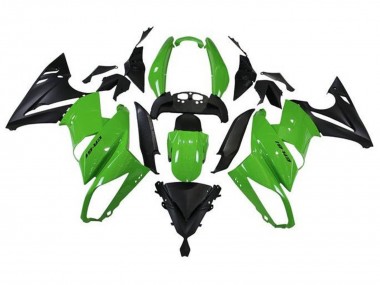 Cheap 2009-2011 Kawasaki Ninja 650 EX650 Motorcycle Fairings - Green Matte Black