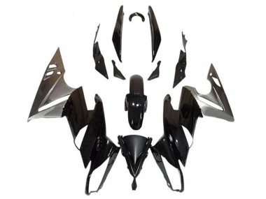Cheap 2009-2011 Kawasaki Ninja 650 EX650 Motorcycle Fairings - Glossy Black Silver
