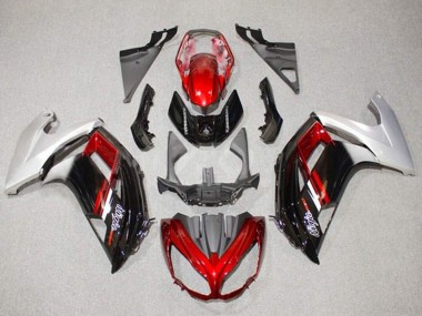 Cheap 2012-2016 Kawasaki Ninja 650 EX650 Motorcycle Fairings - Silver Red Glossy Black