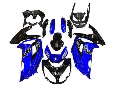 Cheap 2012-2016 Kawasaki Ninja 650 EX650 Motorcycle Fairings - Blue Glossy Black