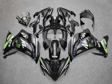 Cheap 2017-2019 Kawasaki Ninja 650 EX650 Motorcycle Fairings - Matte Black Green White Monster