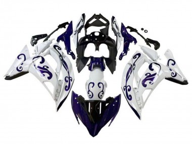 Cheap 2017-2019 Kawasaki Ninja 650 EX650 Motorcycle Fairings - White Dark Blue Black
