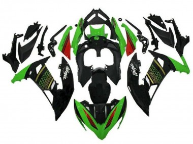 Cheap 2017-2019 Kawasaki Ninja 650 EX650 Motorcycle Fairings - Green Black Red Gold Honeycomb