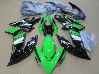 Cheap 2017-2019 Kawasaki Ninja 650 EX650 Motorcycle Fairings - Green White Glossy Black