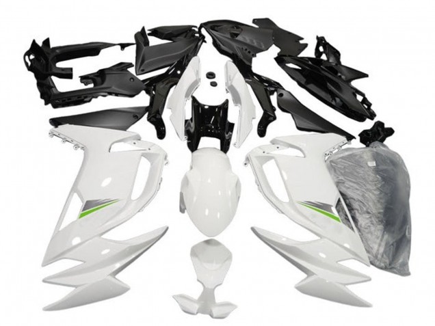 2020-2024 Kawasaki Ninja 650 EX650 Motorcycle Fairings - Glossy White Green