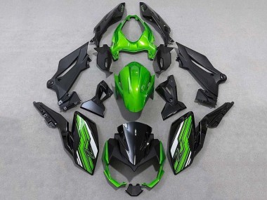 Cheap 2018-2024 Kawasaki Z400 Motorcycle Fairings - Green White Black