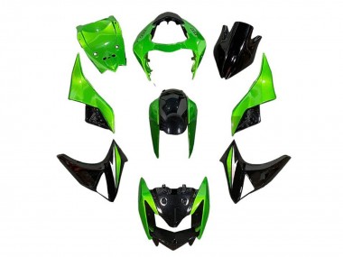 Cheap 2007-2009 Kawasaki Z1000 Motorcycle Fairings - Green Glossy Black