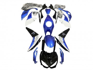 Cheap 2014-2019 Kawasaki Z1000 Motorcycle Fairings - Blue White Glossy Black